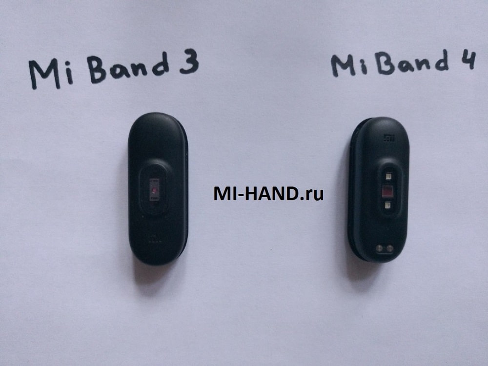 Датчики на Mi Band 3 и Mi Band 4